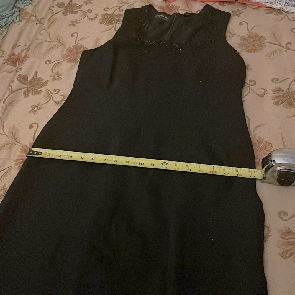 Vintage Black Beaded Formal Dress by Liz Claiborne size 12 - Picture 13 of 16